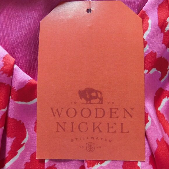 Bubble Leopard Blouse Pink BUFFALO TRADING CO. Short Sleeves Womens X Large - Picture 4 of 8